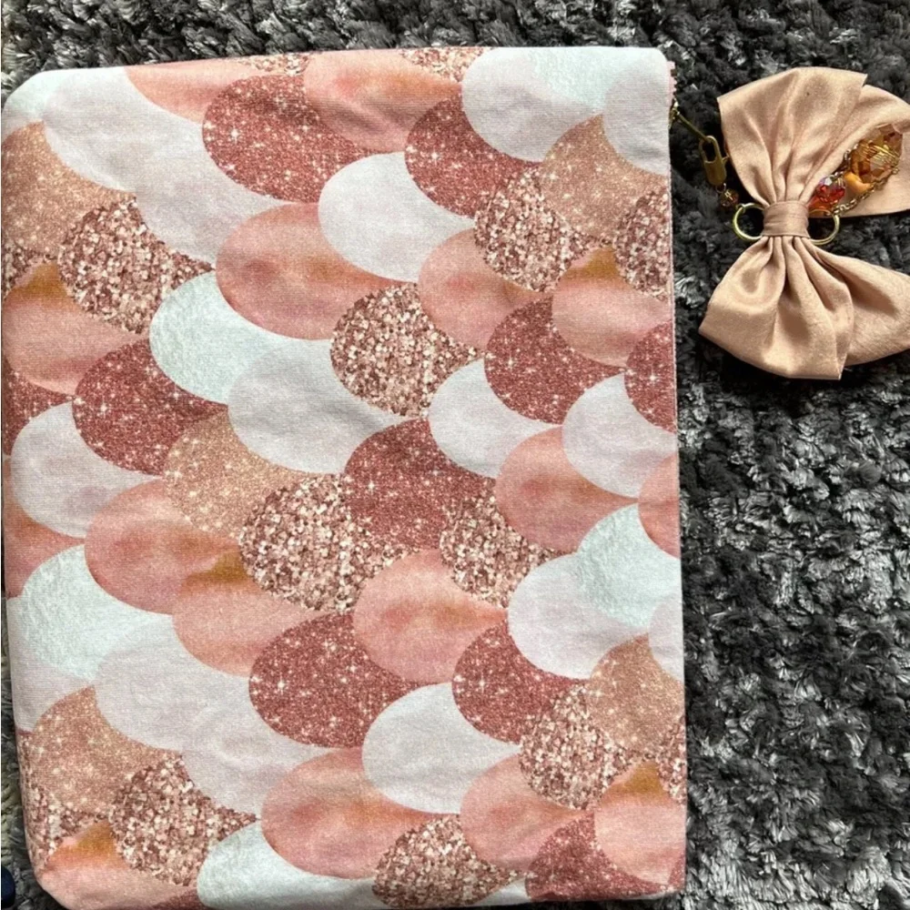 Bloomsical handcrafted Mermaid Scales large Planner Pouch, never used